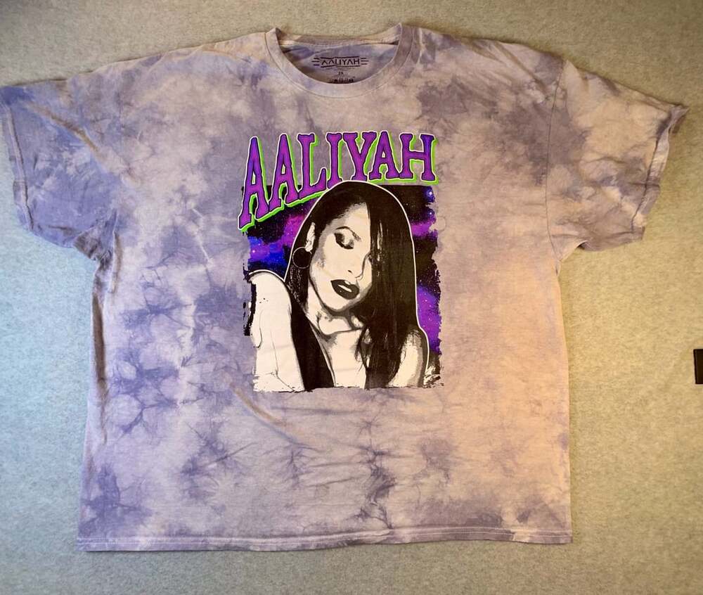 Aaliyah Purple Tie-Dye Graphic Tee T-Shirt